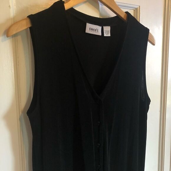 Black Chico’s button up blouse - Picture 4 of 7